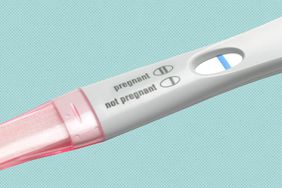 pregnancy test showing negative