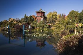 Chinese garden in Autumn, Montreal