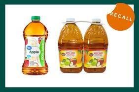 Images of apple juice products that have been recalled