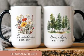 Etsy DYCustomDesigns Matching Grandma &amp; Grandpa Mugs