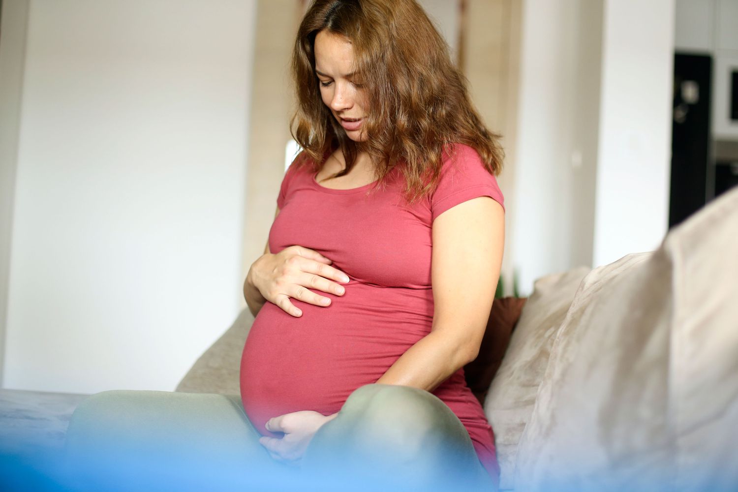 pregnant woman in discomfort