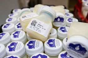 A three ounce serving of breast milk is ready to be shipped out to nearby hospitals from the Mountain West Mother's Milk Bank on December 12, 2019 in Salt Lake City, Utah. The bank pools the milk from three to five donors to ensure the babies receiving the milk get maximum nutritional benefits. 