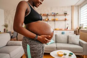 pregnant woman with large belly