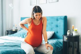 pregnant woman in discomfort