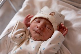 Newborn baby portraits at hospital