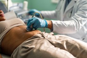 a patient receiving an ultrasound