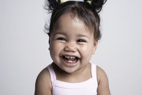 Baby girl laughing 