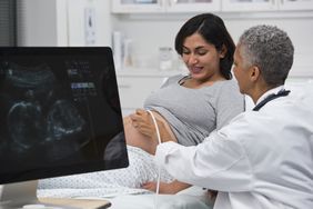 pregnant person getting an ultrasound and noticing fetal hiccups