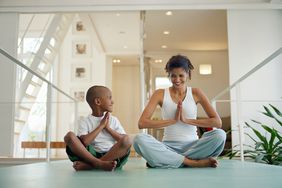 Mother and Child setting intentions together