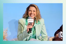 Jodie Sweetin, Entertainer, Host, "How Rude, Tanneritos!" speaks onstage during the Variety Entertainment & Technology Summit presented by City National Bank at Four Seasons Hotel Los Angeles at Beverly Hills on September 21, 2023 in Los Angeles, California.