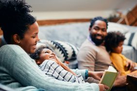 Family relaxing at home 