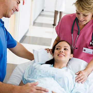 woman in hospital