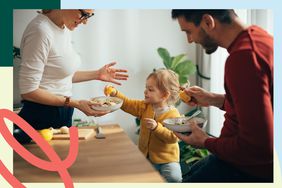 family eating together