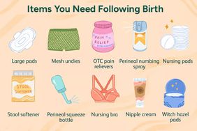 illustration of items needed after birth