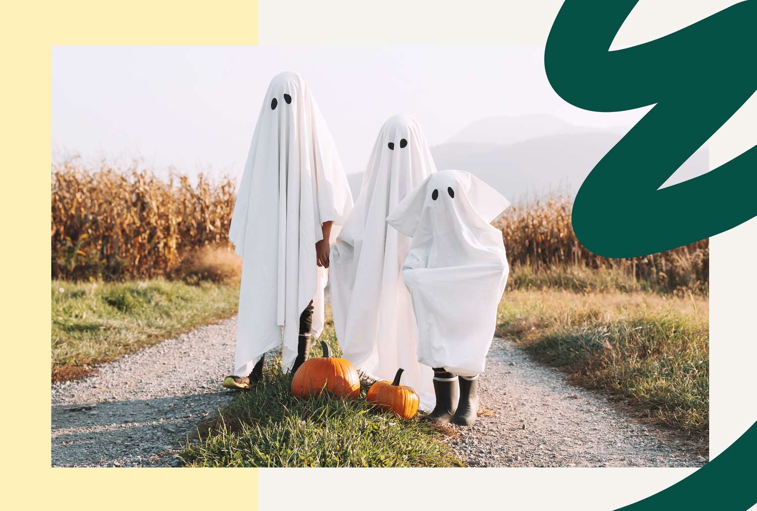 kids dressed as ghosts