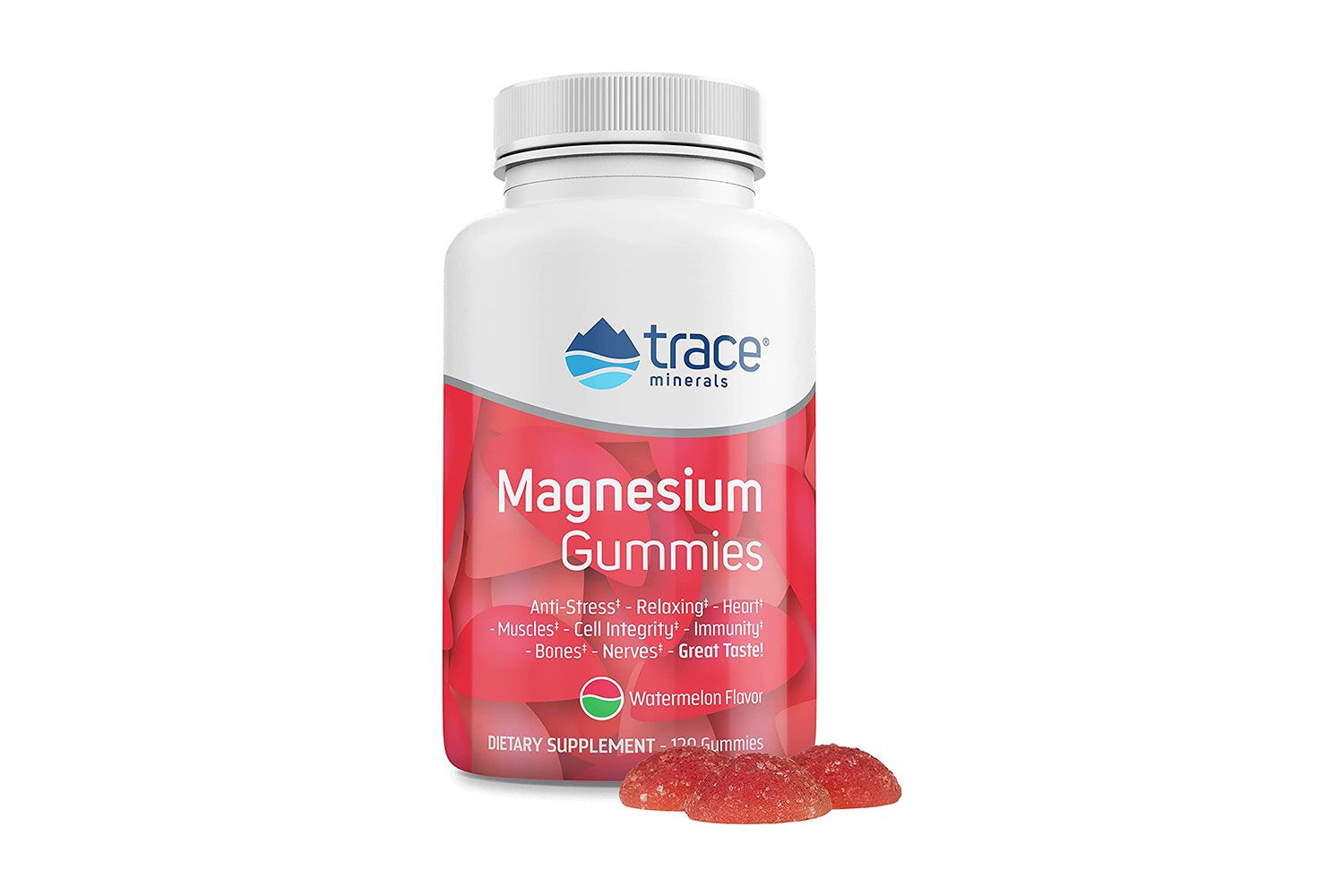 Trace Minerals Magnesium Gummies Watermelon Flavor