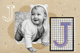 Baby with letter J