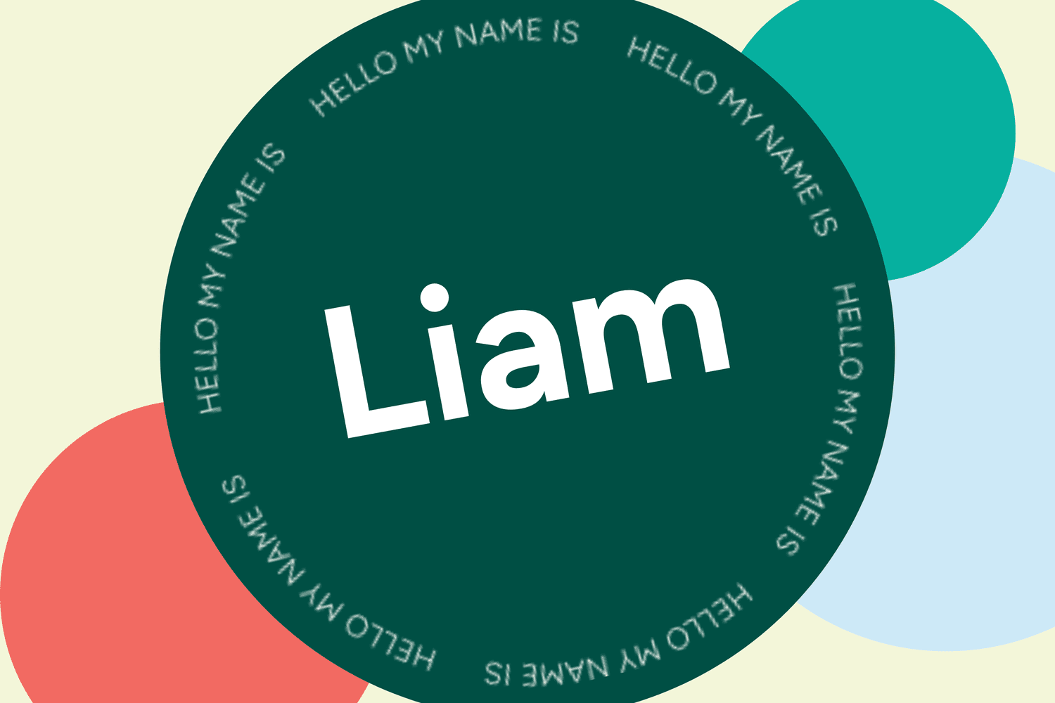 Liam Baby Name Illustration