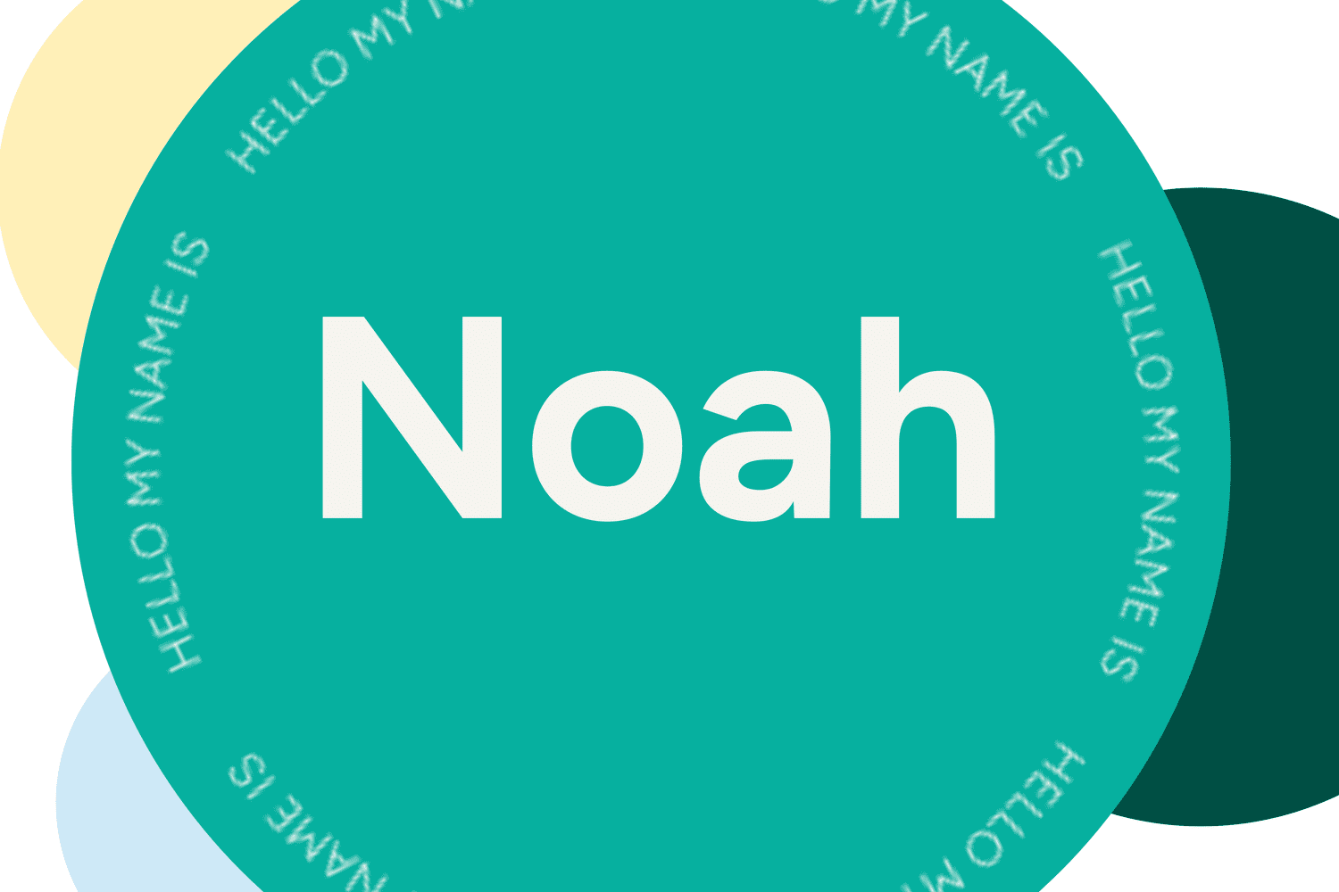 Noah Baby Name Illustration