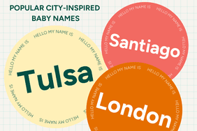 Image showing popular city-inspired baby names including Tulsa, Santiago and London